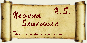 Nevena Simeunić vizit kartica